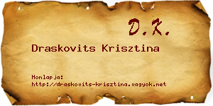 Draskovits Krisztina névjegykártya