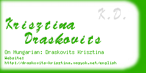 krisztina draskovits business card